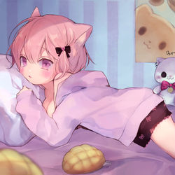 This is a pixiv picture whose title is ねこみみっ.
