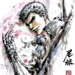This is a pixiv picture whose title is 【極道畫師】尼祿（鬼泣5）.