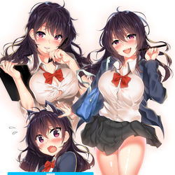 This is a pixiv picture whose title is 私、JK化 2.