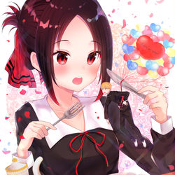 This is a pixiv picture whose title is かぐや様と白銀会長❤️.