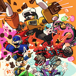 This is a pixiv picture whose title is 岩男まとめ.