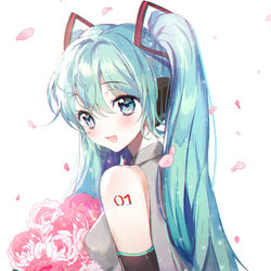 This is a pixiv picture whose title is ミク♥♥.