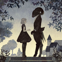 This is a pixiv picture whose title is 薄明かり.