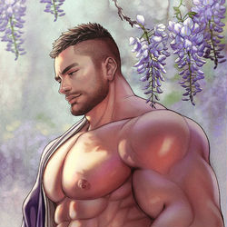 This is a pixiv picture whose title is 藤の花.