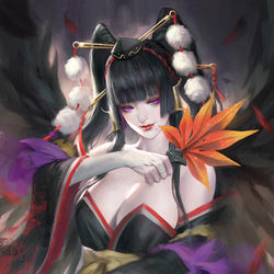This is a pixiv picture whose title is 女天狗.