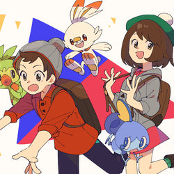 This is a pixiv picture whose title is ソード&シールド.