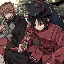 This is a pixiv picture whose title is あ！猫だ！.