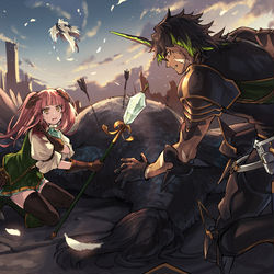 This is a pixiv picture whose title is 【PFLS】白い翼を見送って.