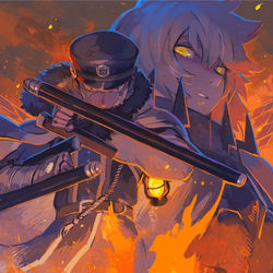 This is a pixiv picture whose title is 【PLFS】護るべきもの.