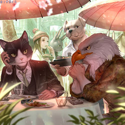 This is a pixiv picture whose title is キツネかレミングか.