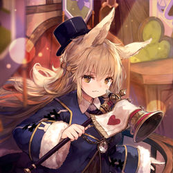 This is a pixiv picture whose title is 【グリムエコーズ】時計ウサギ(片手杖).