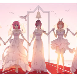 This is a pixiv picture whose title is 五等分の花嫁.