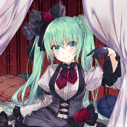 This is a pixiv picture whose title is ゴシックミクさん.