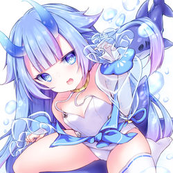 This is a pixiv picture whose title is 海と空と私の色.