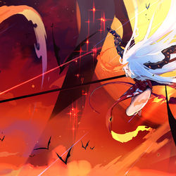 This is a pixiv picture whose title is 【PFLS】赤龍の守護者.