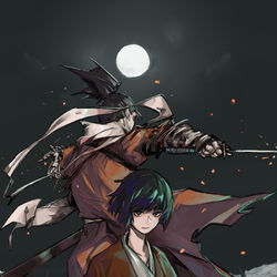 This is a pixiv picture whose title is 隻狼.