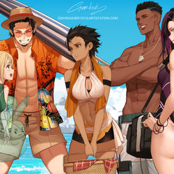 This is a pixiv picture whose title is Beach day : Genlock.