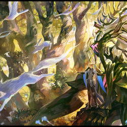 This is a pixiv picture whose title is 【PFLS】言霊の森.