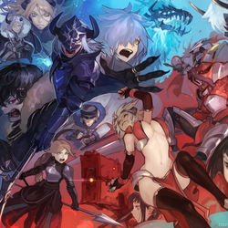 This is a pixiv picture whose title is 【PFLS】氷と炎の血潮.