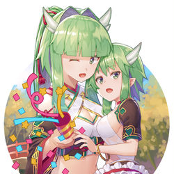This is a pixiv picture whose title is フーコとクーコ.