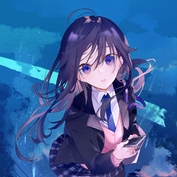 This is a pixiv picture whose title is 星空の下、君の声だけを抱きしめる.