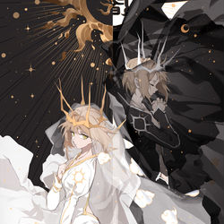 This is a pixiv picture whose title is LIGHT/ DARK.