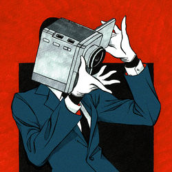 This is a pixiv picture whose title is 映画泥棒.