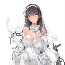This is a pixiv picture whose title is 95式婚紗 勿忘我.