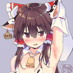 This is a pixiv picture whose title is 博麗和牛（令和エディション）.