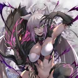 This is a pixiv picture whose title is 吼える.