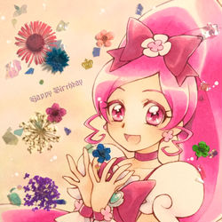 This is a pixiv picture whose title is キュアブロッサム生誕祭.