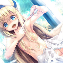 This is a pixiv picture whose title is い、いれましたか？.