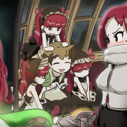 This is a pixiv picture whose title is みんなとの旅.