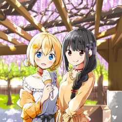 This is a pixiv picture whose title is 藤（ふじ）の花言葉.