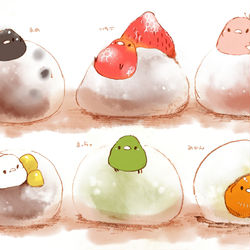 This is a pixiv picture whose title is 大福いろいろ.