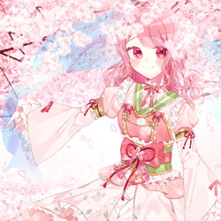 This is a pixiv picture whose title is 🌸.