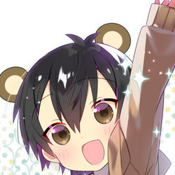 This is a pixiv picture whose title is 黒髪ショタくん.
