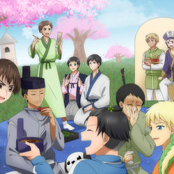 This is a pixiv picture whose title is お花見.