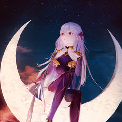 This is a pixiv picture whose title is 🌛.