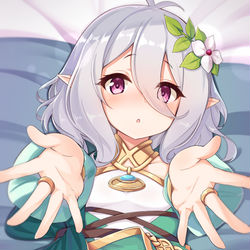 This is a pixiv picture whose title is 少し慌てますが...主さまなら大丈夫です....
