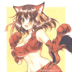 This is a pixiv picture whose title is 猫耳ハルヒ(=^・・^=).