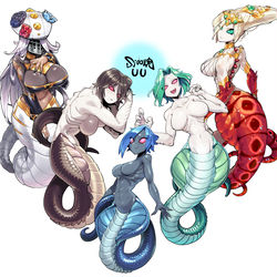 This is a pixiv picture whose title is ラミアちゃんず.