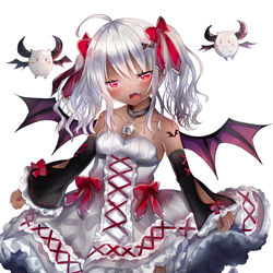 This is a pixiv picture whose title is 褐色あくまちゃん.