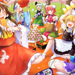 This is a pixiv picture whose title is 宴会カラオケ大会.