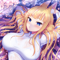This is a pixiv picture whose title is アオザイとヨザクラ.