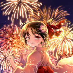 This is a pixiv picture whose title is 花火.