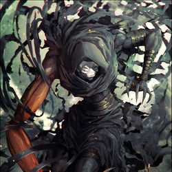 This is a pixiv picture whose title is 呪腕のハサン.