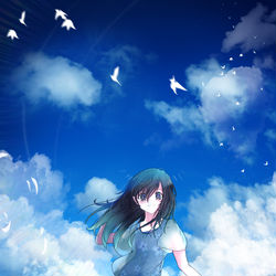 This is a pixiv picture whose title is beach.