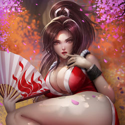 This is a pixiv picture whose title is Mai Shiranui.