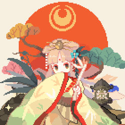 This is a pixiv picture whose title is 竹取物语.